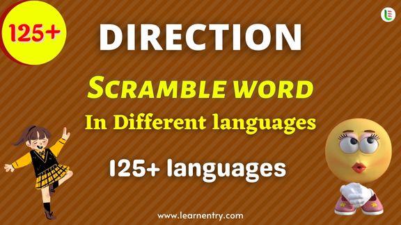 Direction word scramble in different Languages