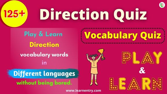 Direction quiz in different Languages