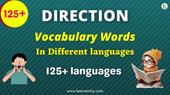 Direction vocabulary words in different Languages