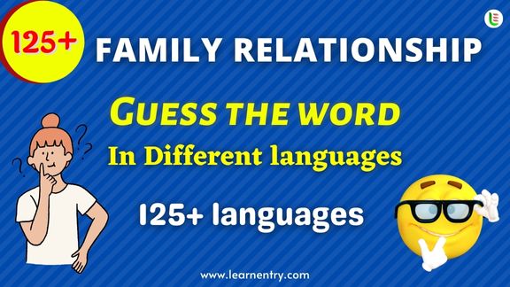 Guess the Family Relationship words in different Languages