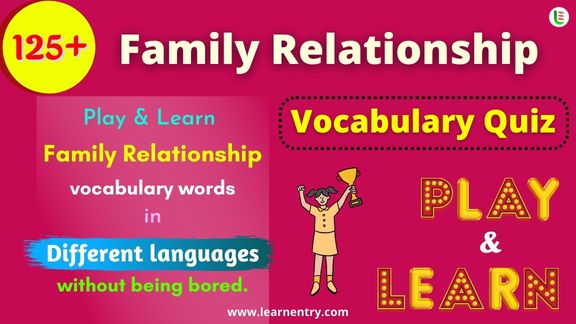 Family Relationship quiz in different Languages