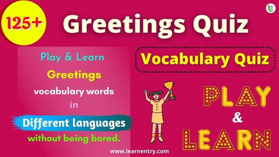 Greetings quiz in different Languages