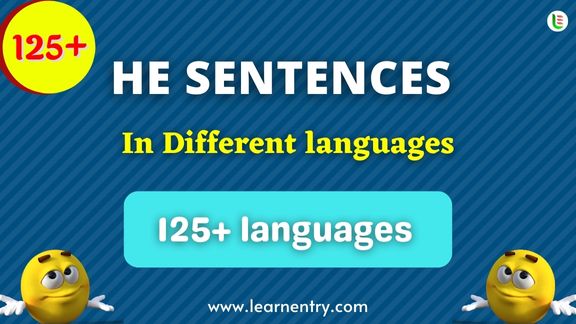 He Sentence quiz in different Languages
