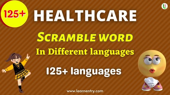 Healthcare word scramble in different Languages