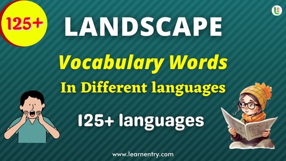 Landscape vocabulary words in different Languages