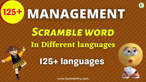 Management word scramble in different Languages