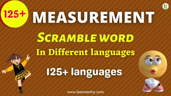 Measurement word scramble in different Languages