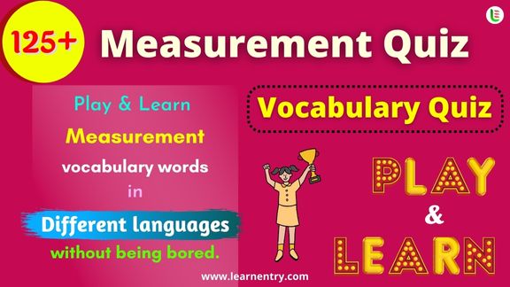 Measurement quiz in different Languages