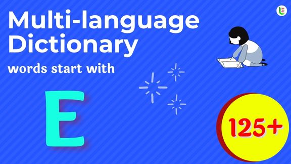 Multi-language translation - Words start with E