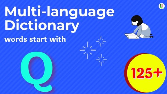 Multi-language translation - Words start with Q