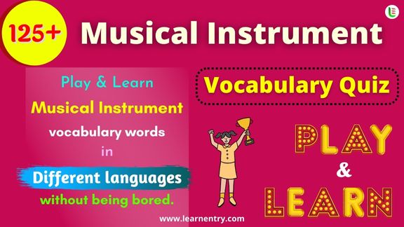Musical instrument quiz in different Languages