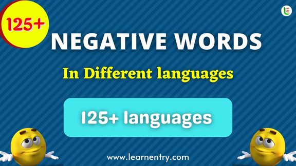 List of Negative words in different Languages