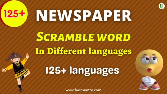 Newspaper word scramble in different Languages