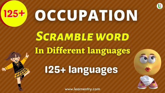 Occupation word scramble in different Languages