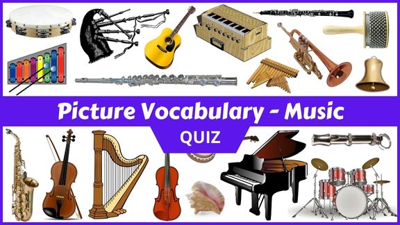 Play Music instruments Picture vocabulary