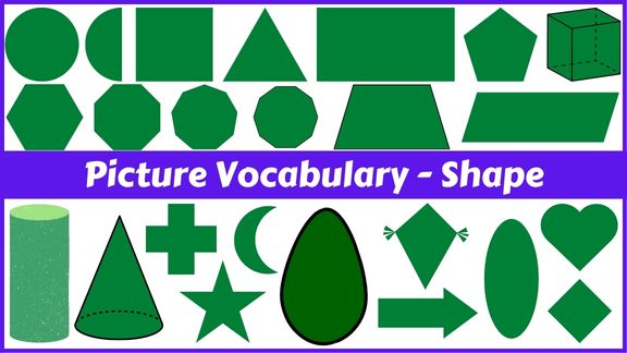 25 Shape names with pictures in English