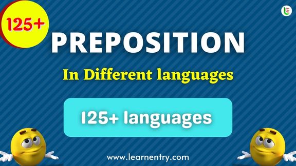 List of Prepositions in different Languages