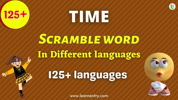 Time word scramble in different Languages