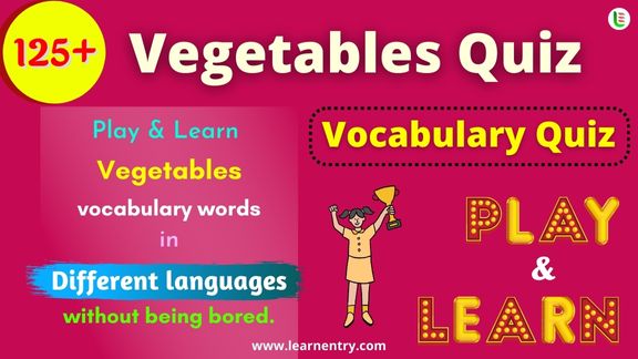 Vegetables quiz in different Languages