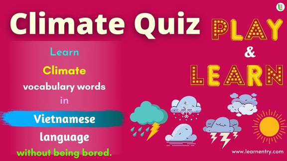 Climate quiz in Vietnamese