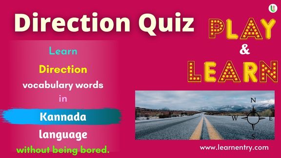 Direction quiz in Kannada