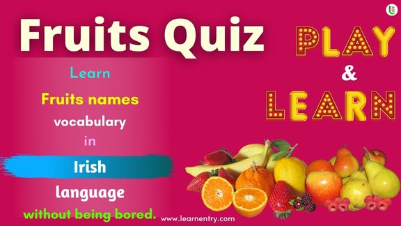 Fruits quiz in Irish