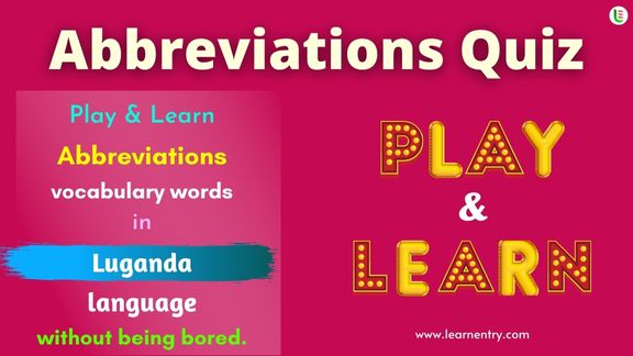 Abbreviations quiz in Luganda