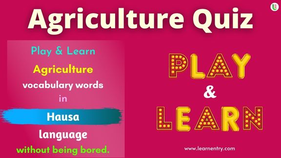 Hausa Agriculture Quiz for Beginners | Learn Entry