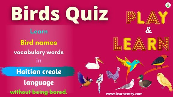 Birds quiz in Haitian creole