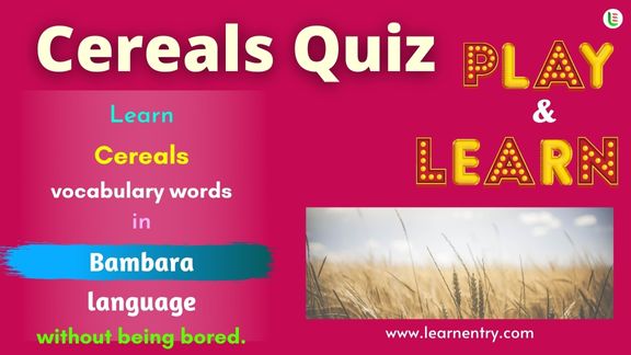 Cereals quiz in Bambara