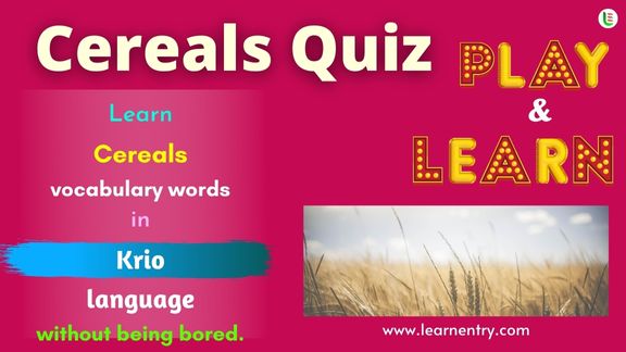 Cereals quiz in Krio