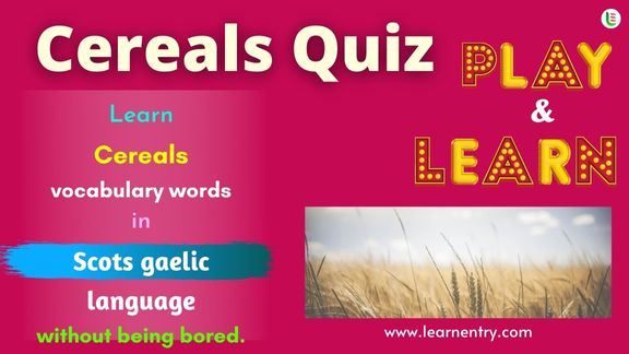 Cereals quiz in Scots gaelic