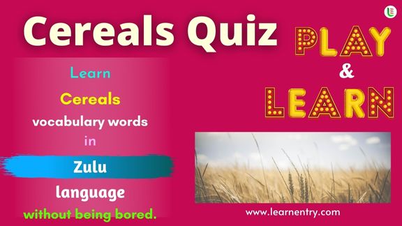 Cereals quiz in Zulu