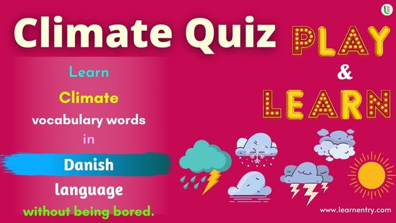 Climate quiz in Danish