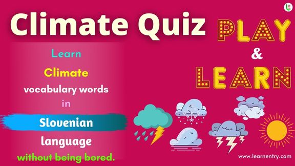 Climate quiz in Slovenian