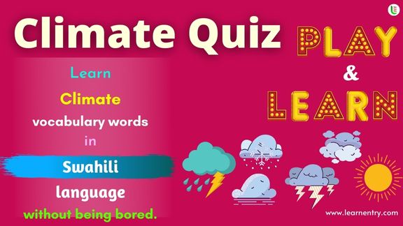 Climate quiz in Swahili