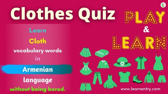 Cloth quiz in Armenian