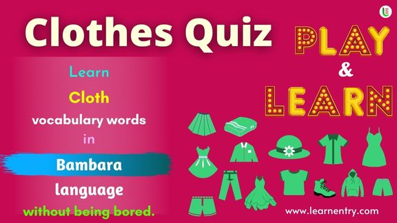 Cloth quiz in Bambara