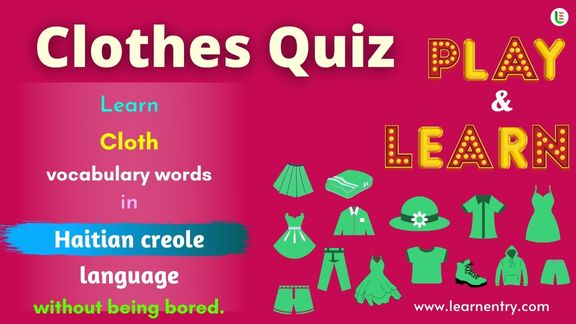 Cloth quiz in Haitian creole