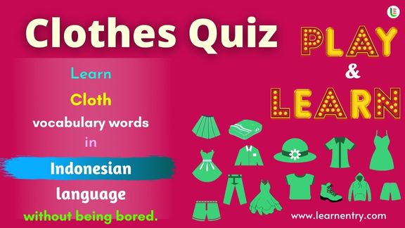 Cloth quiz in Indonesian