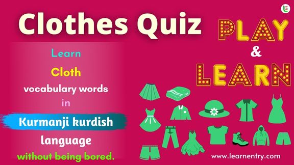 Cloth quiz in Kurmanji kurdish