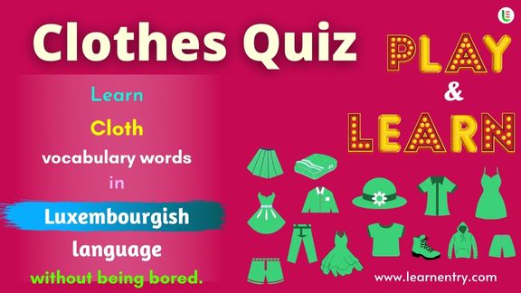 Cloth quiz in Luxembourgish