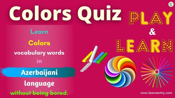 Colors quiz in Azerbaijani