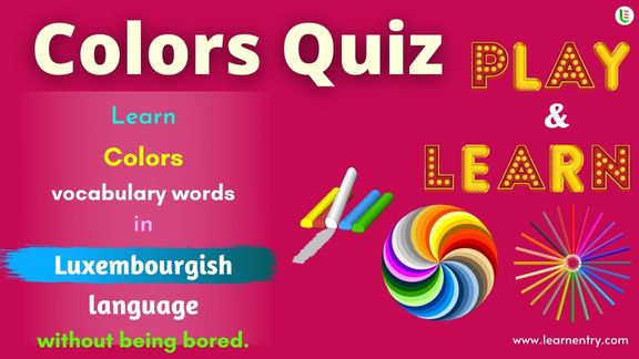 Colors quiz in Luxembourgish