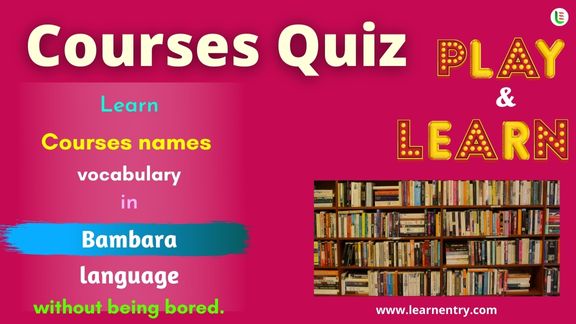 Courses quiz in Bambara