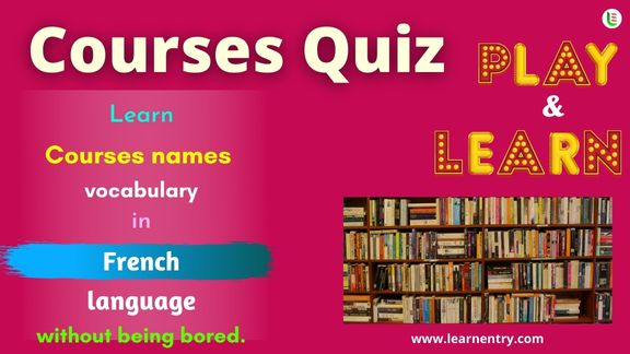 Courses quiz in French