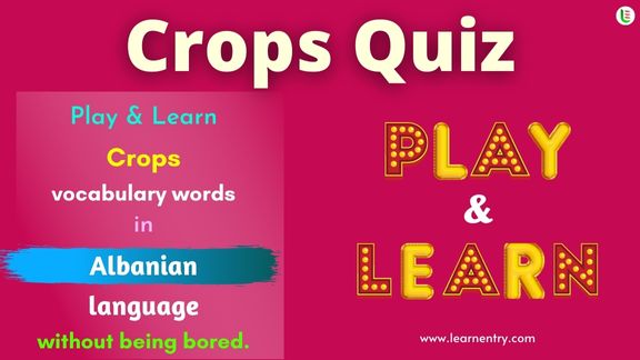 Crops quiz in Albanian