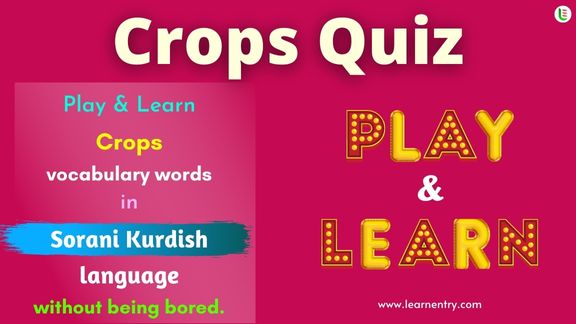 Crops quiz in Sorani kurdish
