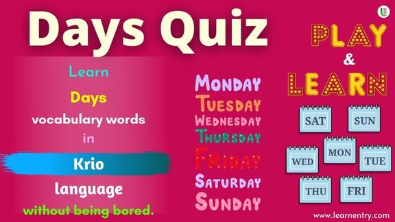 Days quiz in Krio