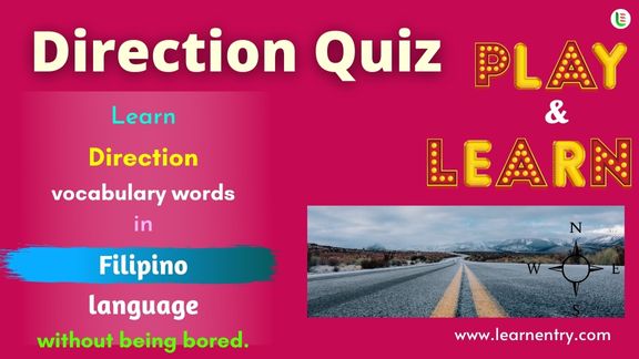 Direction quiz in Filipino